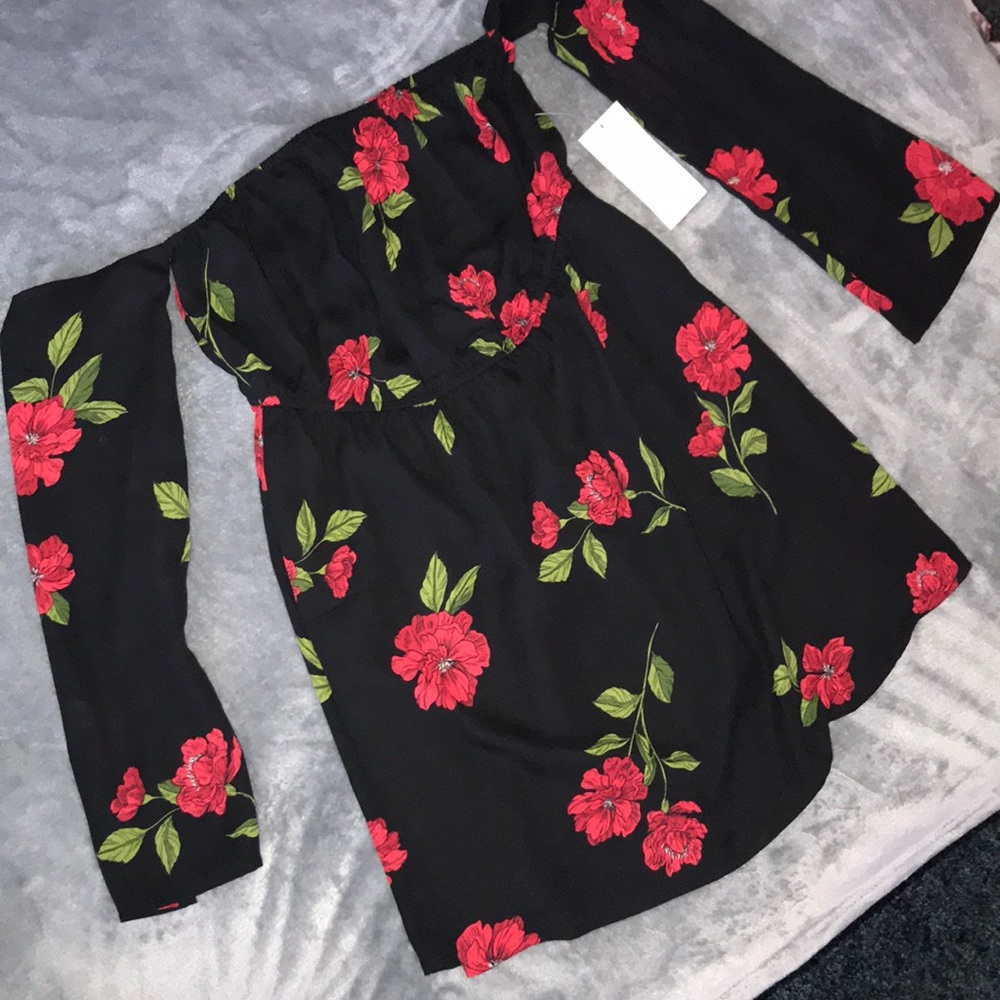 Floral off the shoulder dress